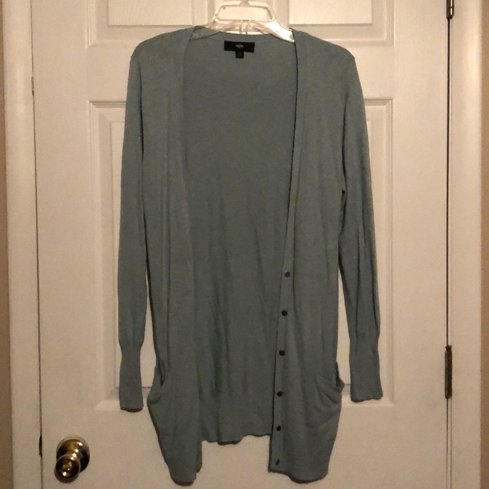 Long mint cardigan